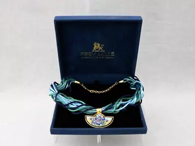 FREY WILLE Michaela Frey Hommage Claude Monet Iris Pendant And Lace In Box • $650