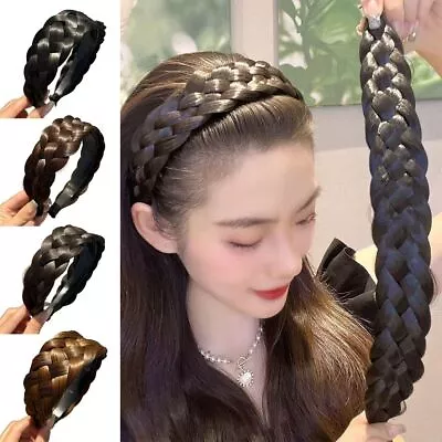 Thickened Wide-Brimmed Hair Hoop Wig Braid Headband Wig Hairband Hair Hoop • £4.82