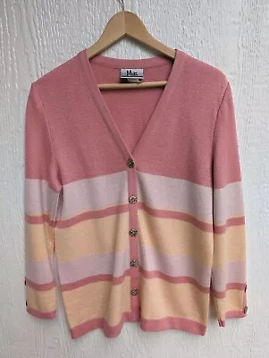 Vintage Mita Pink Spring Preppy Coastal Grandma Cardigan Sweater Size 8 Petite  • $27