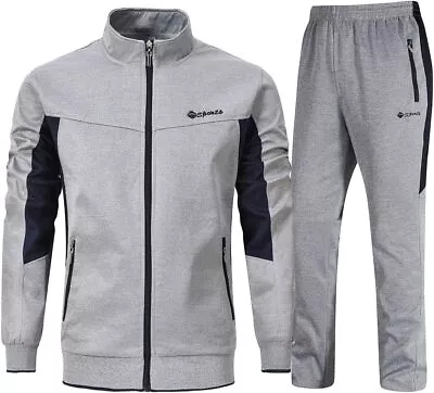 YSENTO Men's Tracksuits Outfits Set 2 Piece Jogging Suits Warm Up Sweatsuits Tra • $96.65