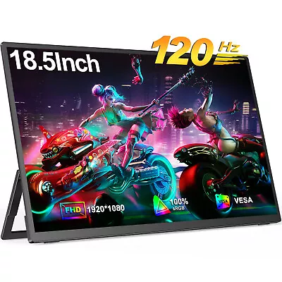 $339.99 • Buy 18.5'' 120Hz Portable Monitor 1920*1080 VESA Screen For Gaming Xbox Switch PS 5