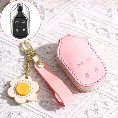 Pink Remote Key Fob Case Cover Keychain For Maserati Quattroporte Ghibli Levante • $42.56