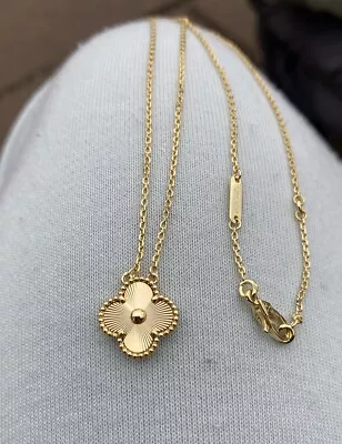 Clover Necklace .18k Gold Plated  .Plus Pvd Plating .Non Tarnish .Waterproof • £28.99