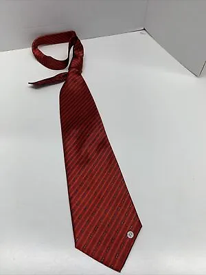 $29.99 • Buy Versace Classic V2 Men's Hand Made Red Geometric Silk Tie Made In Italy Designer