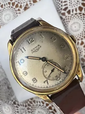 1950's Vintage CYMA TRIPLEX 68370 Manual Winding Watch Military SWISS. • $50