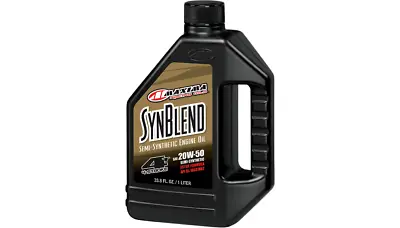Maxima Racing SynBlend Semi-Synthetic 50/50 4-Stroke Motor Oil 20W-50 1 Liter • $13.99