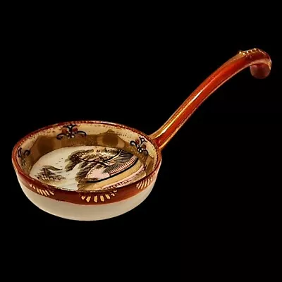 Antique Morimura Nippon Handpainted Small Condiment Sauce Mayonnaise Ladle Spoon • $26