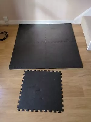 5 Thick Heavy Duty Interlocking Floor Mat Tiles Gym • £0.99