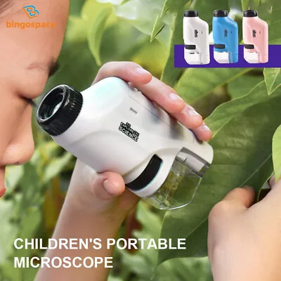 $6.81 • Buy Mini Pocket Microscope 60-120x Lab Handheld Kids Science Microscop W/ LED Light
