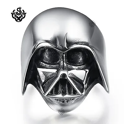 Silver Ring Star Wars A New Hope EFX Replica Darth Vader Helmet Stainless Steel • $19.99
