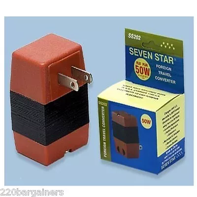 50 Watts Voltage Converter 110 To 220 Volt Step Up 50w Max Travel Adapter • $9.95