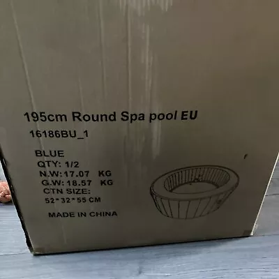 Outdoor 6Persons Round Inflatable Hot Tub Garden Patio Bubble Pool Spa Backyard • £250