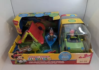 New Sealed Disney Mickey Mouse Clubhouse Campsite And Off Road Bundle Rare  • £49.99