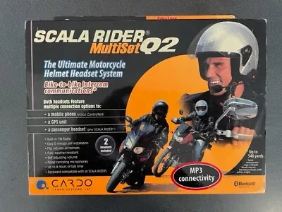 Scala Rider MultiSet Q2 Bluetooth Radio Intercom Motorcycle Headset Cardo • $100