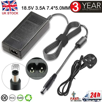 £9.99 • Buy 65W 18.5V 3.5A AC Adapter Charger For HP Compaq 6730B 6730S 6735B 6735S 6910P