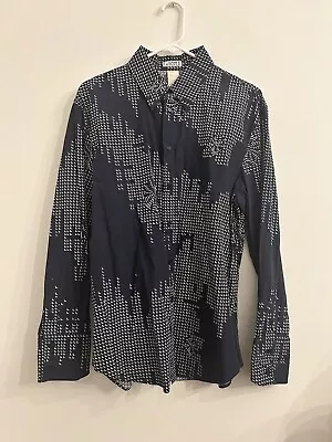 Vintage Gianni Versace Long Sleeve Mens Black Shirt Cotton Print 1990’s • $299