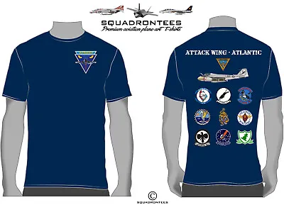 A-6 Intruder Attack Wing Atlantic - Squadron T-Shirt D6 USN Licensed T-Shirt • $21.25