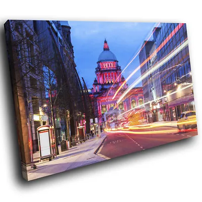 £14.99 • Buy SC949 Belfast City Hall Ireland Landscape Canvas  Art Large Picture Prints