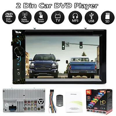 For Chevrolet Silverado 2 Din Stereo Car CD DVD Radio Bluetooth Touch Screen USB • $102.98