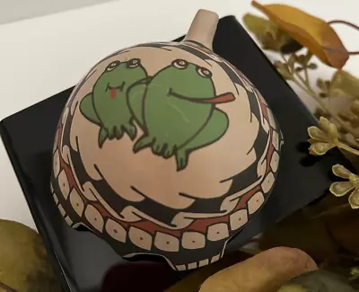 Mata Ortiz Pottery Turtle Frogs Clay Fine Folk Art Martha Hernandez Mexican • $24
