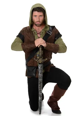 £500 • Buy Adult Mens Robin Hood Costume Hooded Top Prince Of Thieves Outfit Halloween  UK