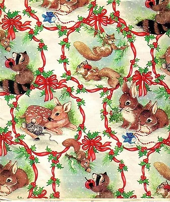 Retro Vintage Christmas Critters 8x10 Quilt Fabric Block -Buy 2 Get 1 FREE! • $14.80