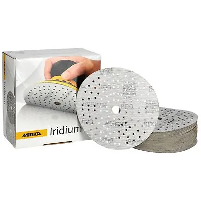 Mirka Iridium Premium Sandpaper Ø 6-Inch Hook & Loop Grit 800 50 Pcs/for • $76.93