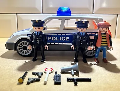 Playmobil Estate Police Car With Flashing Lights/Sounds Figures & Accessories • £16.99