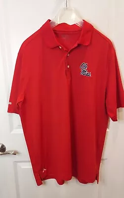 Ping Red Golf Polo Ole Miss Rebels University Of Mississippi Large • $23.33