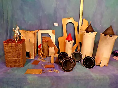 Vintage 1960s French Starlux Medieval Castle Towers Extra Pieces Knights VC36 • $14.99