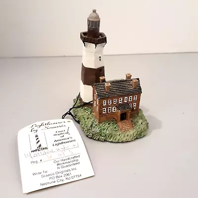 Lighthouses By Scaasis MONTAUK POINT Lighthouse 4  Tall Replica Tag 1995 Vintage • $12.95