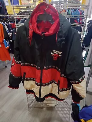 Chicago Bulls  Vtg Pro Player  Puff Hoodie Jacket  Mens -xl • $175