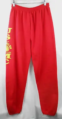 Jerzees USMC Camp Devil Dog School Vintage 90s Red Sweatpants Size L (36-38) • $65