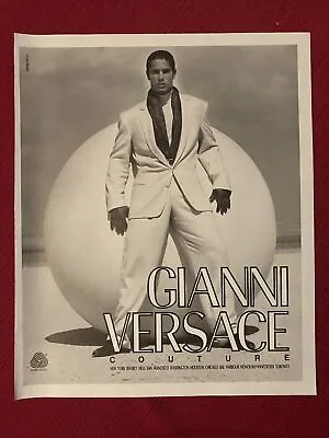 Gianni Versace Couture Men’s Designer Clothes 1990 Print Ad - Great To Frame! • $6.95