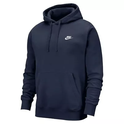 Nike Sportswear Club Fleece Pullover Hoodie Navy Blue Mens Size 4XL BV2654-410 • $44.99