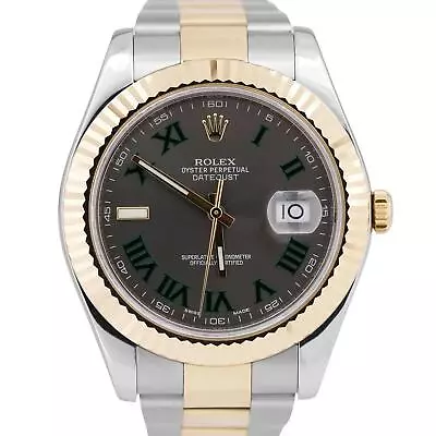 MINT Rolex Datejust II 2 WIMBLEDON Two-Tone 18K Yellow Gold Steel 41mm 116333 • $10993.01