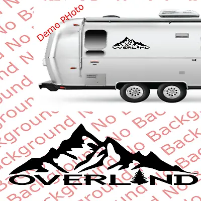 LARGE OVERLAND Mountain Life Vinyl Decal For RV Trailer Truck Off Road JW17A • $9.99