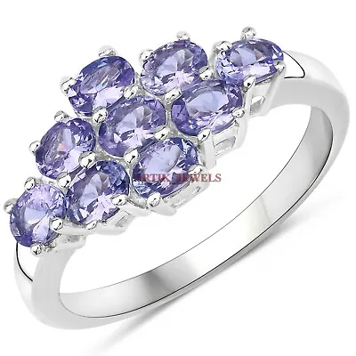 Natural Tanzanite Gemstone With 925 Sterling Silver Ring For Women's #4517 • £132.25