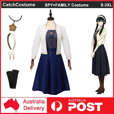 Anime SPY×FAMILY Yor Forger Briar Cosplay Costume Full Set Daily Uniform Dress • $39.79