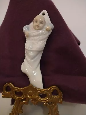 Vintage LLADRO 1991 Baby's First Christmas Ornament-Porcelain-Hand Made In SPAIN • $10