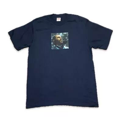 Supreme Marvin Gaye Navy Short Sleeve Shirt Medium • $45