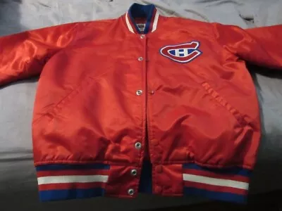 Montreal Canadiens Satin Jacket Starter Vintage 1980's • $118