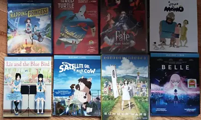 Lot Of  8 Anime DVD's - A Letter To Momo The Red Turtle Belle & More • $35.99