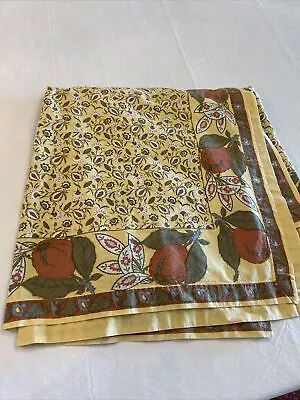 Vintage Provence Style Country Tablecloth Fruit Design 68 Squ • $18