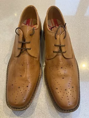 New Mens Tan Leather Brogue Shoe Size 9/43 • £10