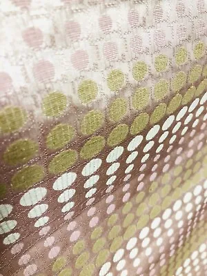 Pink Cream Polka Dot Vanishing Spots Curtain Fabric Material 137cm Wide BR055 • £1.49