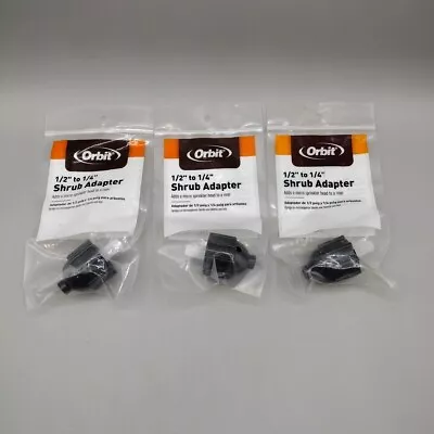 3 Piece Orbit Threaded 1/2 In. To 1/4 Drip Irrigation Adapter. Shurb Adapter.  • $10.99