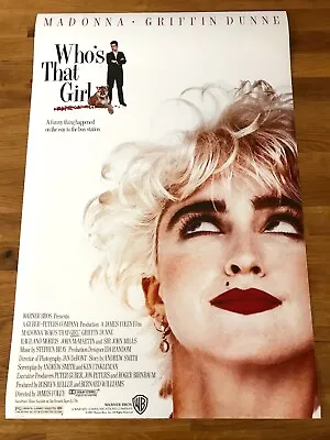 £3.99 • Buy Madonna Movie Poster Who's That Girl 430mm X 640mm Bit Bigger Than A2