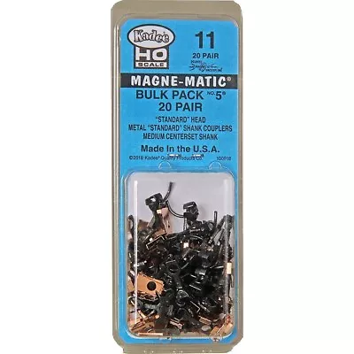 Kadee #11 Bulk Pack #5 Knuckle Couplers - No Draft Gear Boxes - 20 Pairs • $32.95