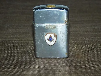 Vintage Tobacco Free Mason Masonic Chrome Cigarette Lighter • $55.99